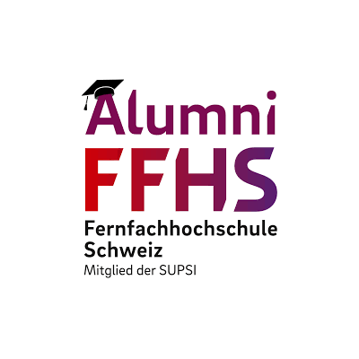 Alumni FFHS logo - clean, modern design featuring stylized letters 'FFHS' to represent the alumni network of the Fernfachhochschule Schweiz