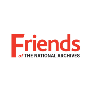 Logo for Friends of The National Archives featuring "Friends" in large red lettering with "of The National Archives" in black and red below.