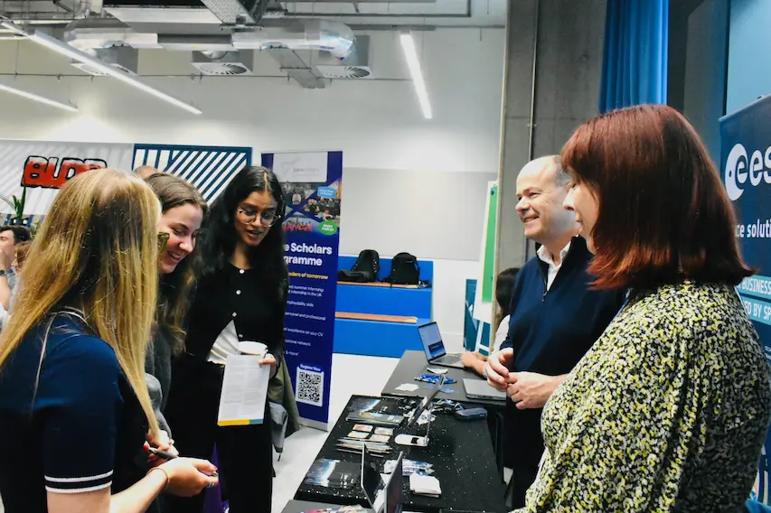 Photo of student networking with local industry. Photos by Kate Saxby.
