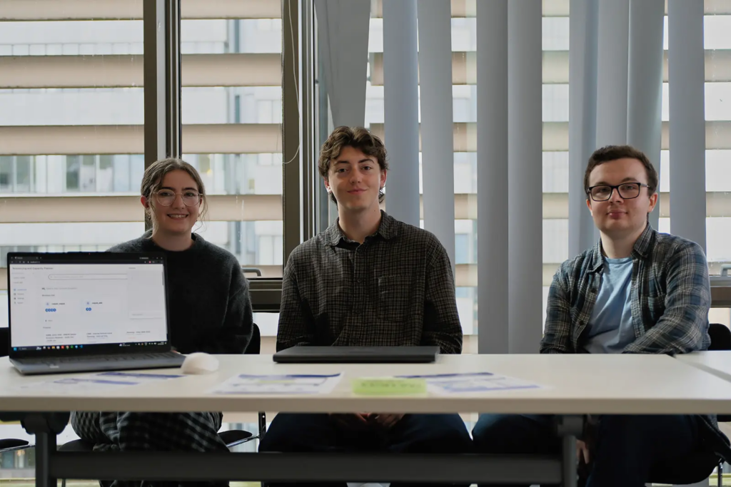 Team SH35 with their project - ComChat